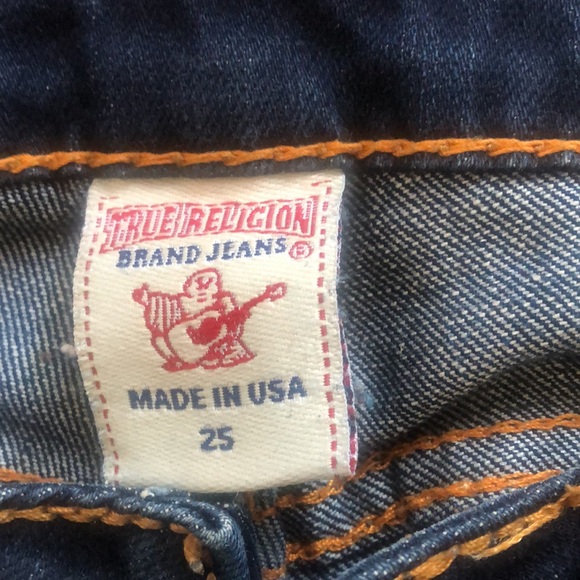 True religion flare low rise jeans, size 25 - Picture 2 of 9
